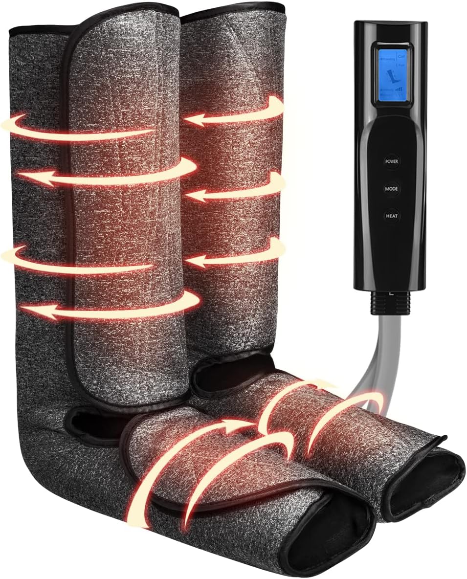Air Compression Calf Thigh Foot Massage Machine with Adjustable Wraps W25722
