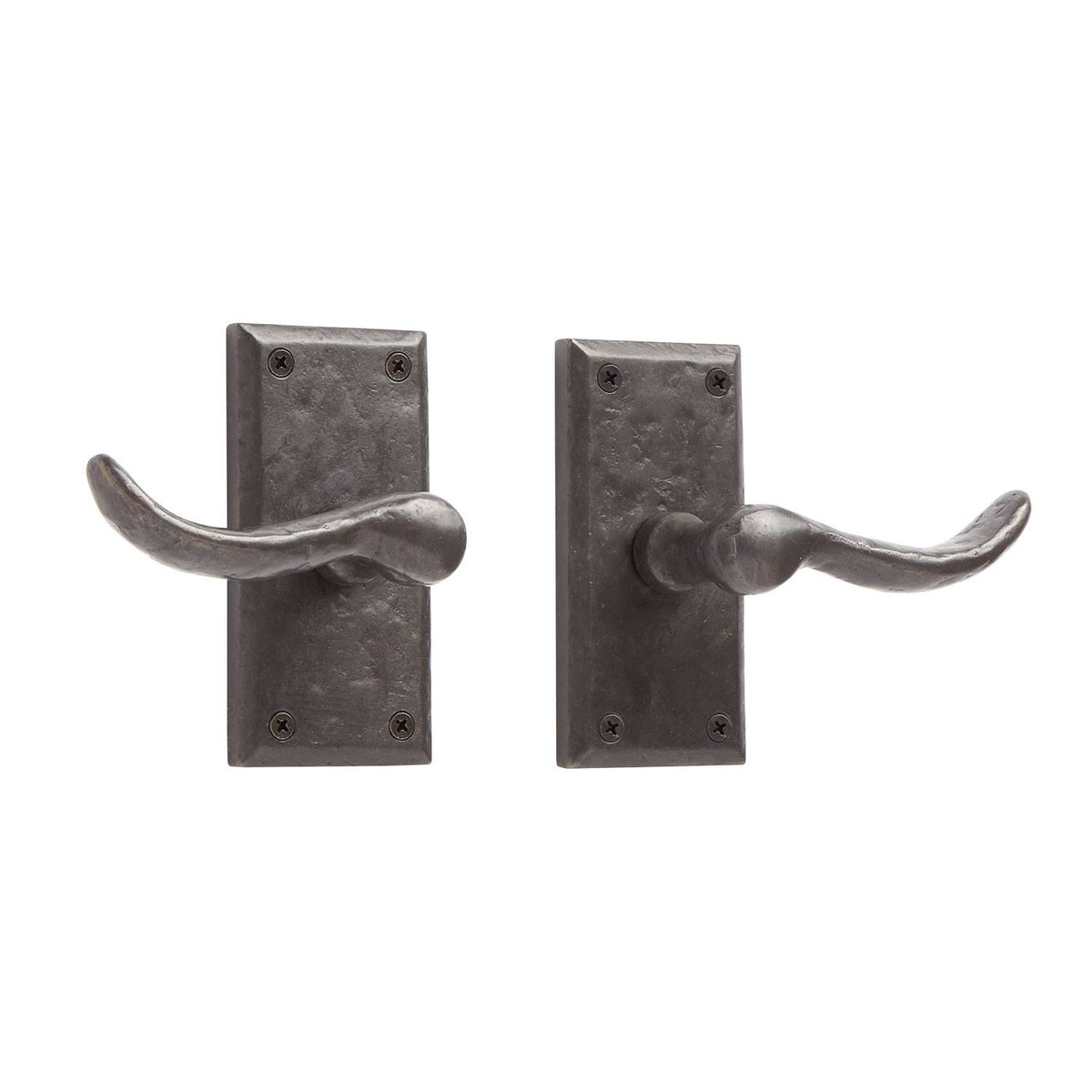 Dummy Door Lever Set with Rectangular Rose Dark Bronze G68344