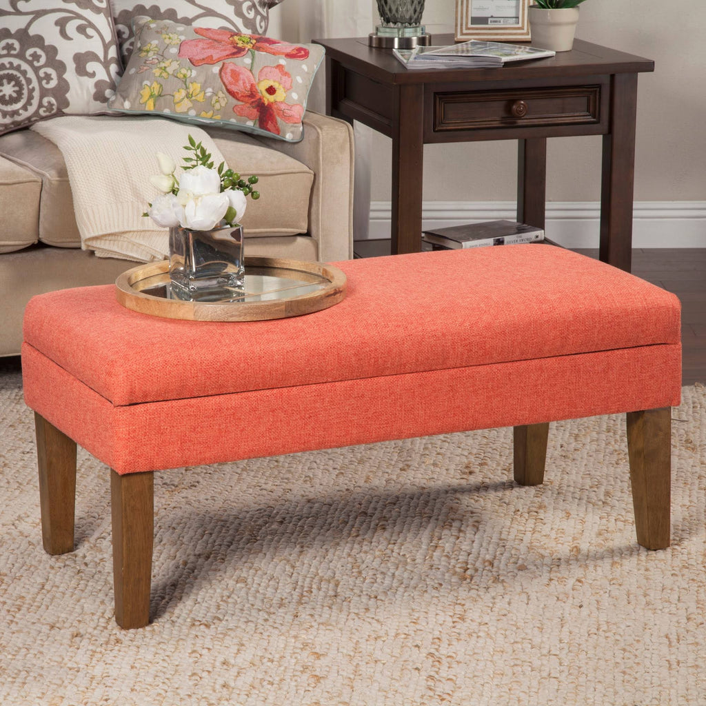 Coral Decorative Storage Bench A183093