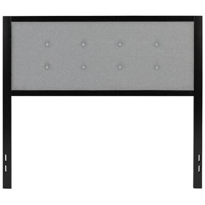 Full Light Gray Upholstered Panel Headboard H499