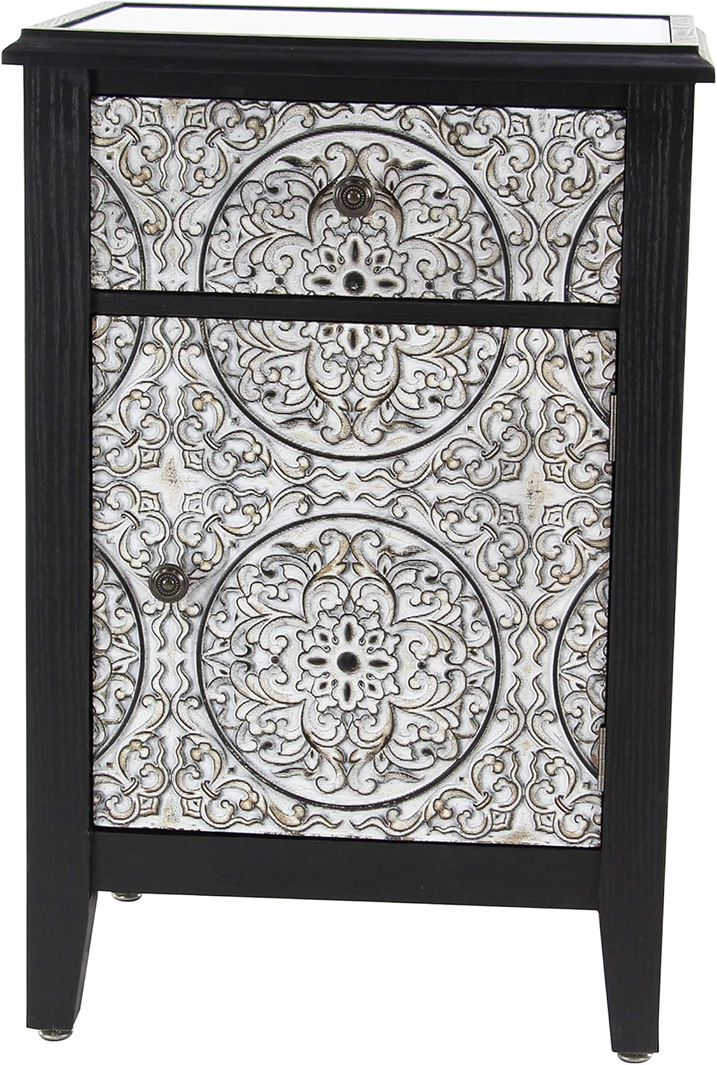 Black Wood and Metal Side Cabinet G723177