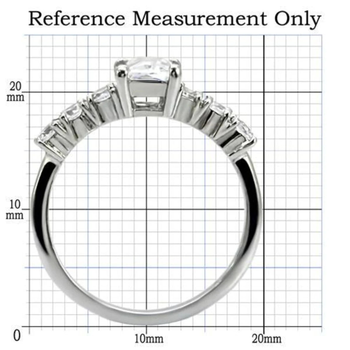 Stainless Steel Ring with Cubic Zirconia L661385