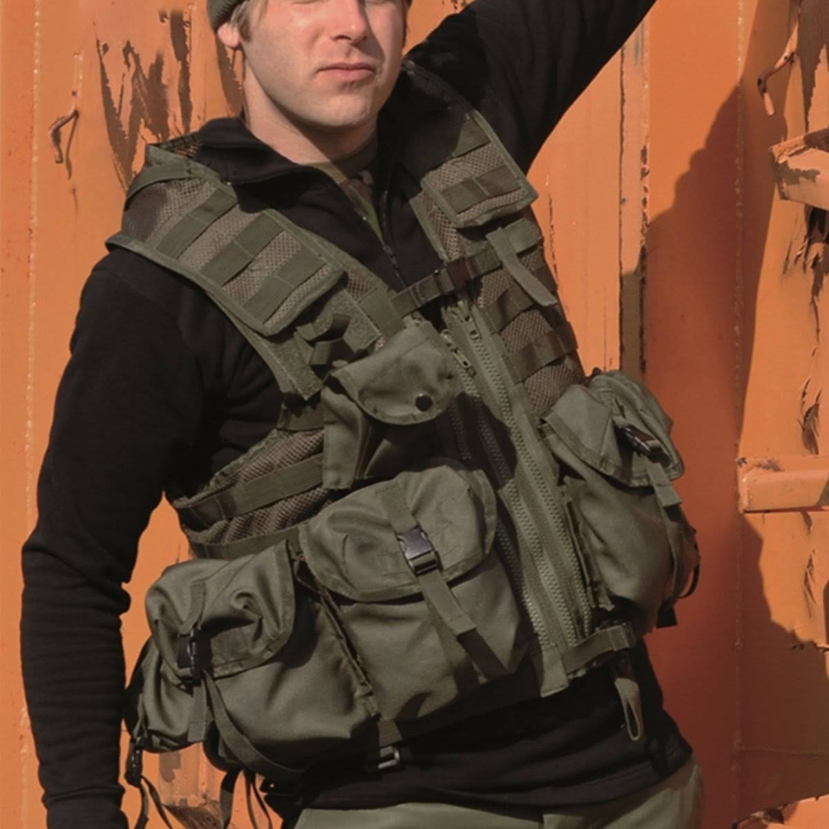 Black 8 Pouch Molle Tactical Vest P255011