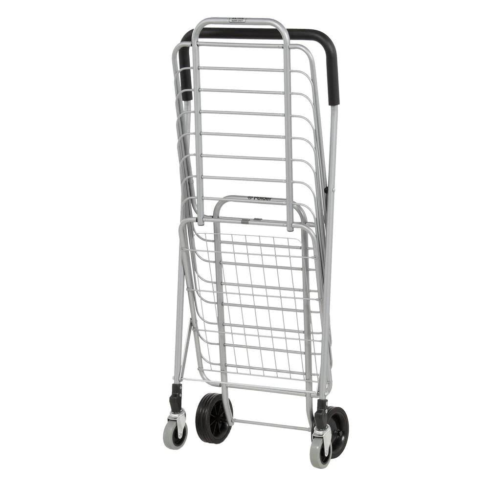 Grey Aluminum Shopping Cart B7575