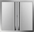 24 x 24 Inch Double BBQ Door Stainless Steel with Recessed Handle P18163