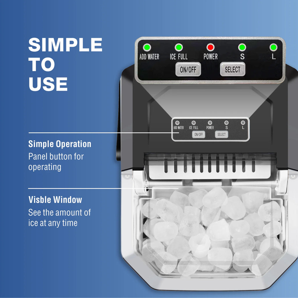 Countertop Ice Maker with Handle, 26Lbs/24H E284254