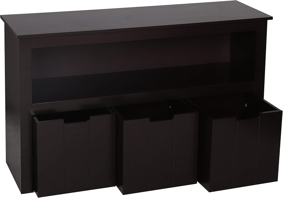 White Toy Box Organizer Storage Chest with Wheels G13055