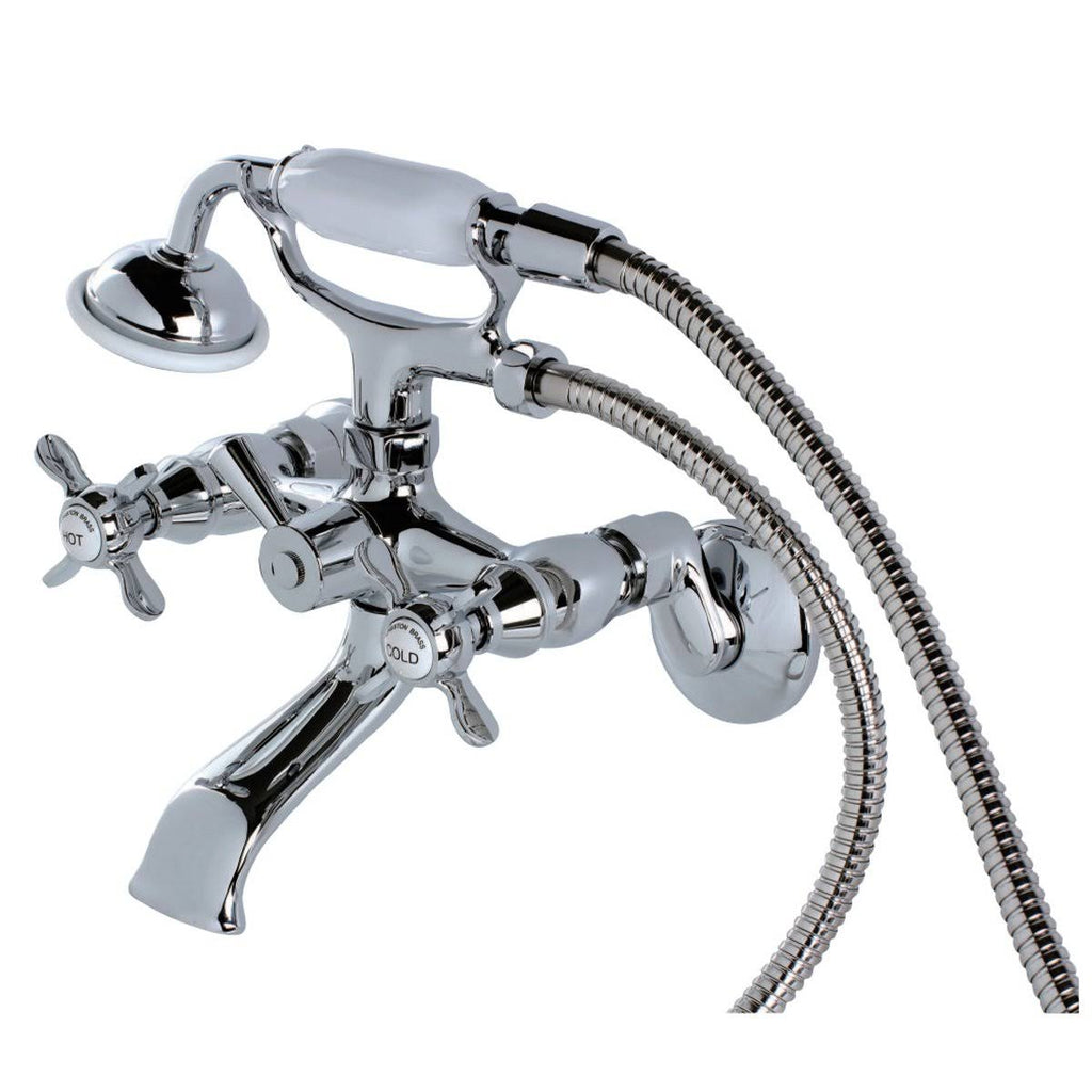 Brushed Brass Clawfoot Tub Faucet with Hand Shower W467458