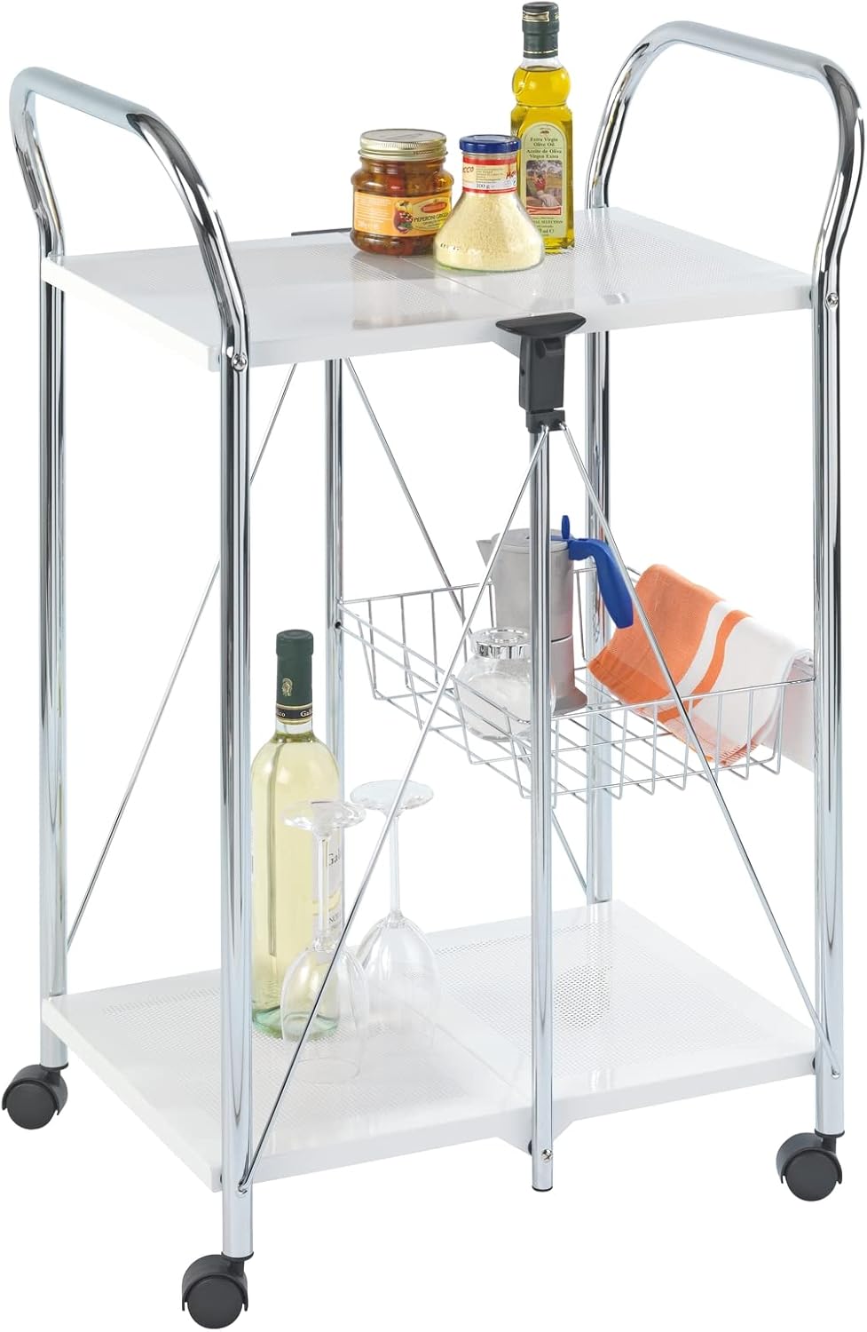 3 Tier Rolling Metal Cart U88365