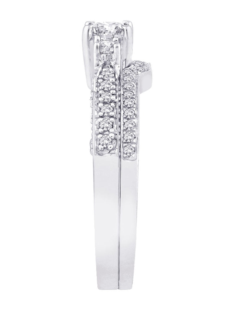 14K White Gold Diamond Bridal Engagement Set L778423