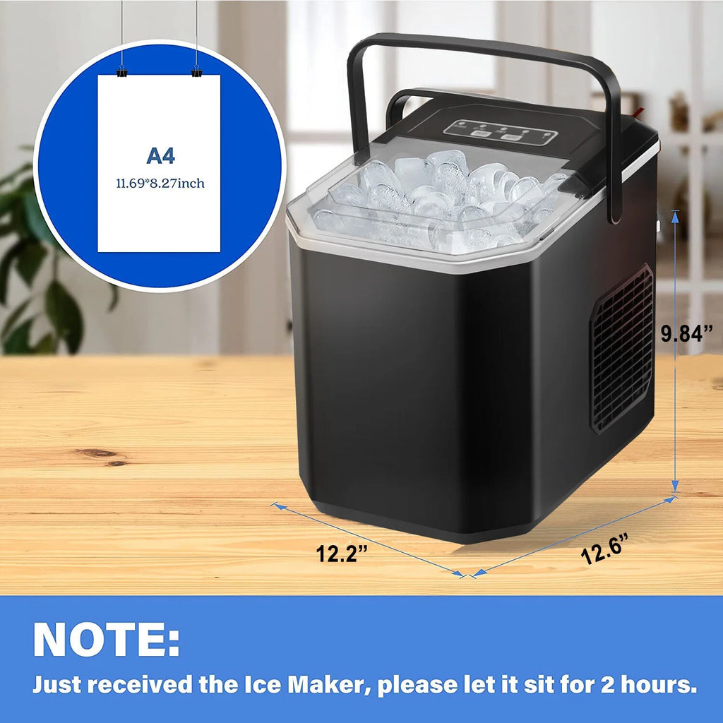 Countertop Ice Maker with Handle, 26Lbs/24H E284254