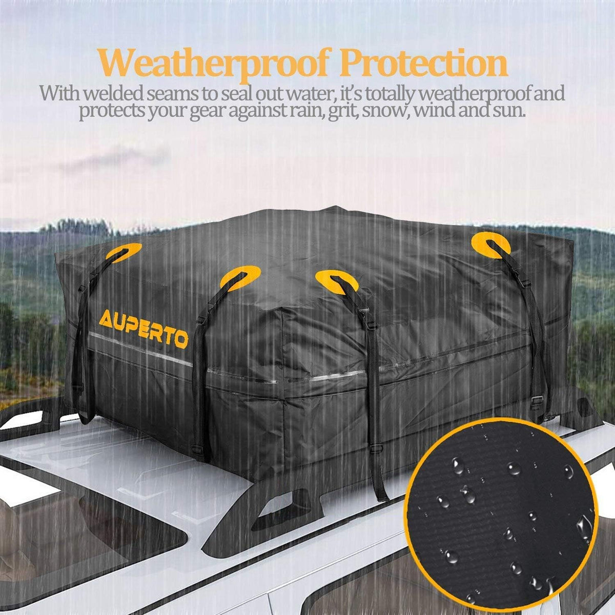 100% Waterproof 15 Cubic ft Roof Cargo Bag Q928517