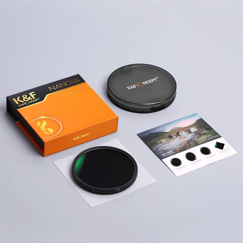 72mm Variable ND Filter ND2-ND32 Neutral Density Filter with Multi-Layer Coatings S847