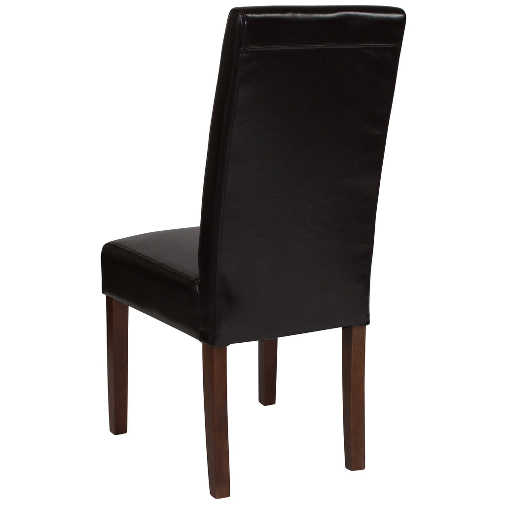 Brown Faux Leather Dining Chair W735115
