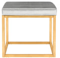 Velvet Square Ottoman N2131