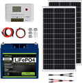200W 12V Mono Rigid Solar Panel Kit with 20A PWM Charge Controller K4603
