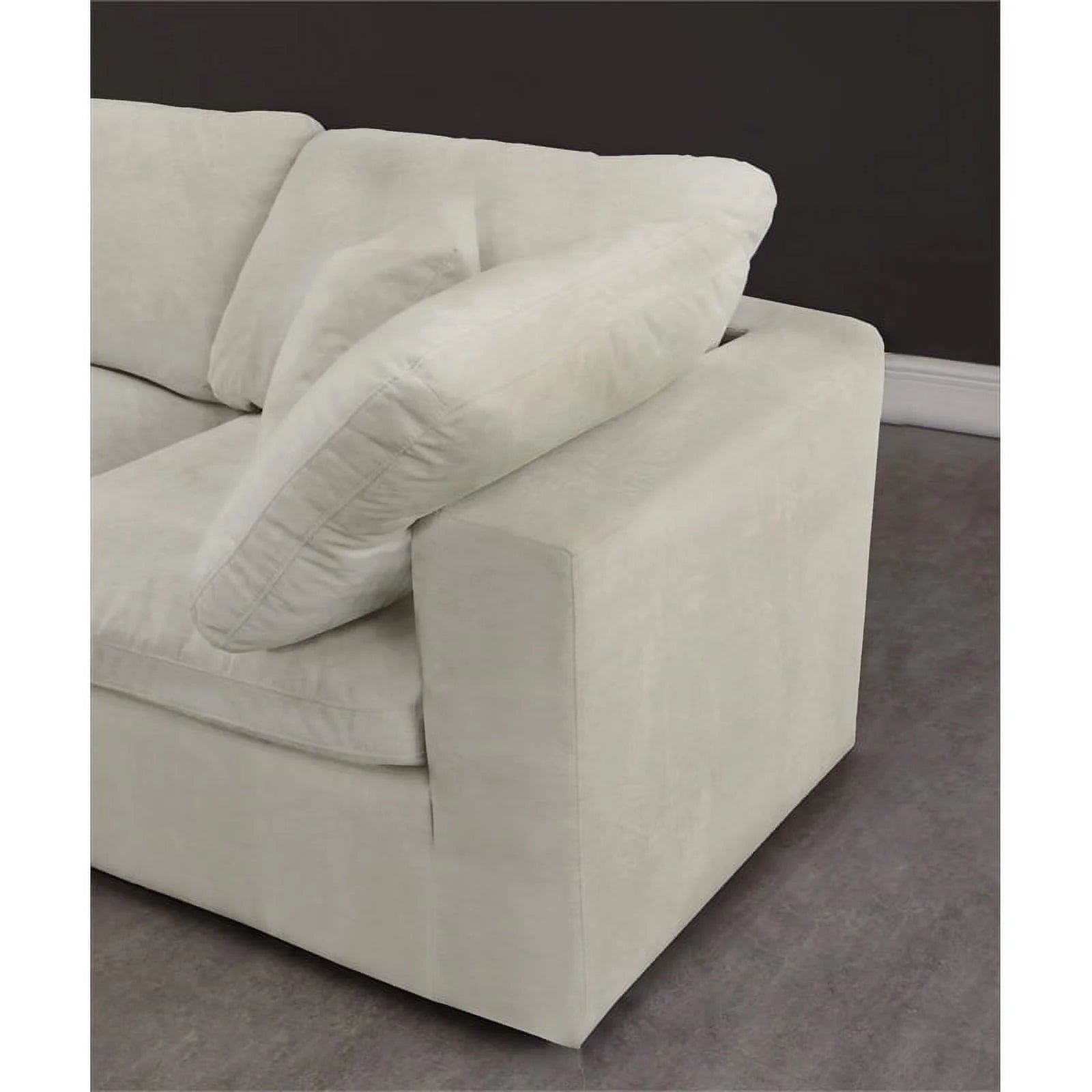 Cream Velvet Modular 2 Piece Loveseat O855722