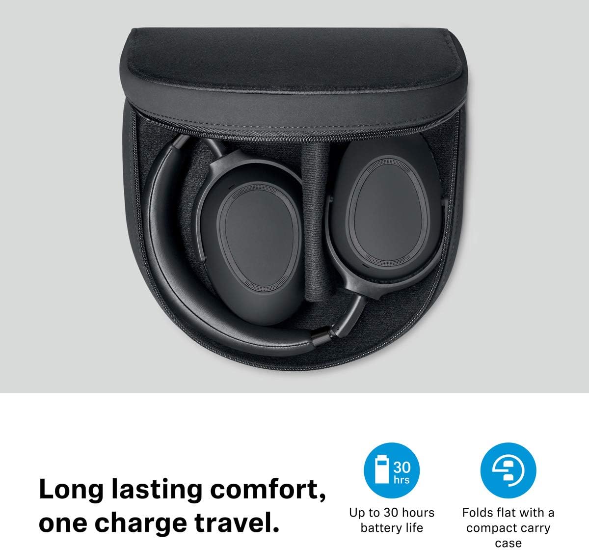 Black Wireless Bluetooth Headphone with Noise Cancelling B57180