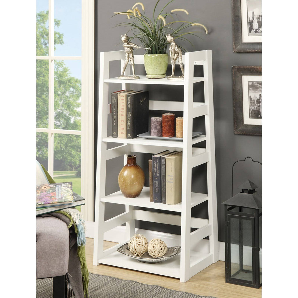4-Tier White Bookcase A68173