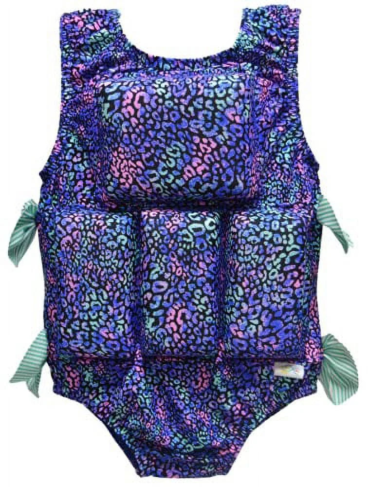 Pastel Paint Splatter Girl's Swimwear Flotation Life Vest Swimsuit H863429