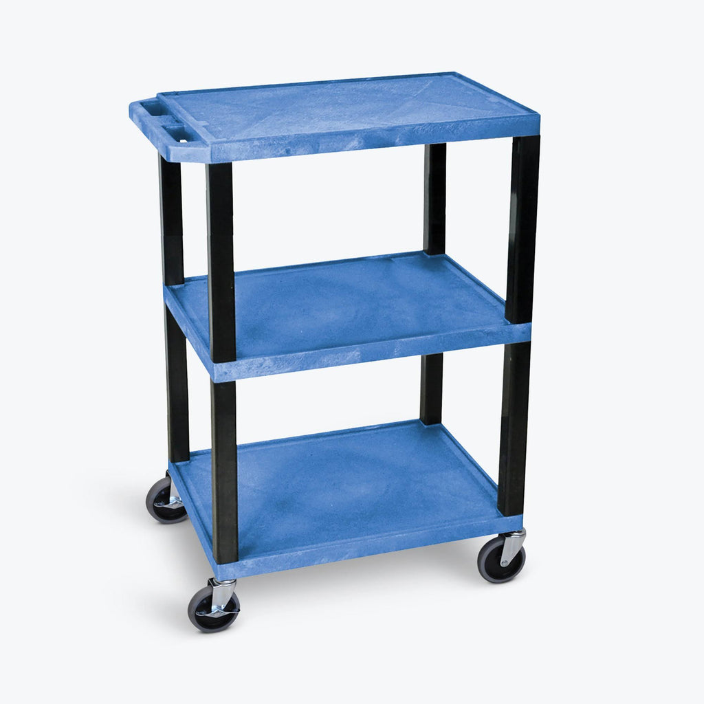 Blue 3 Shelf Utility Cart Y589