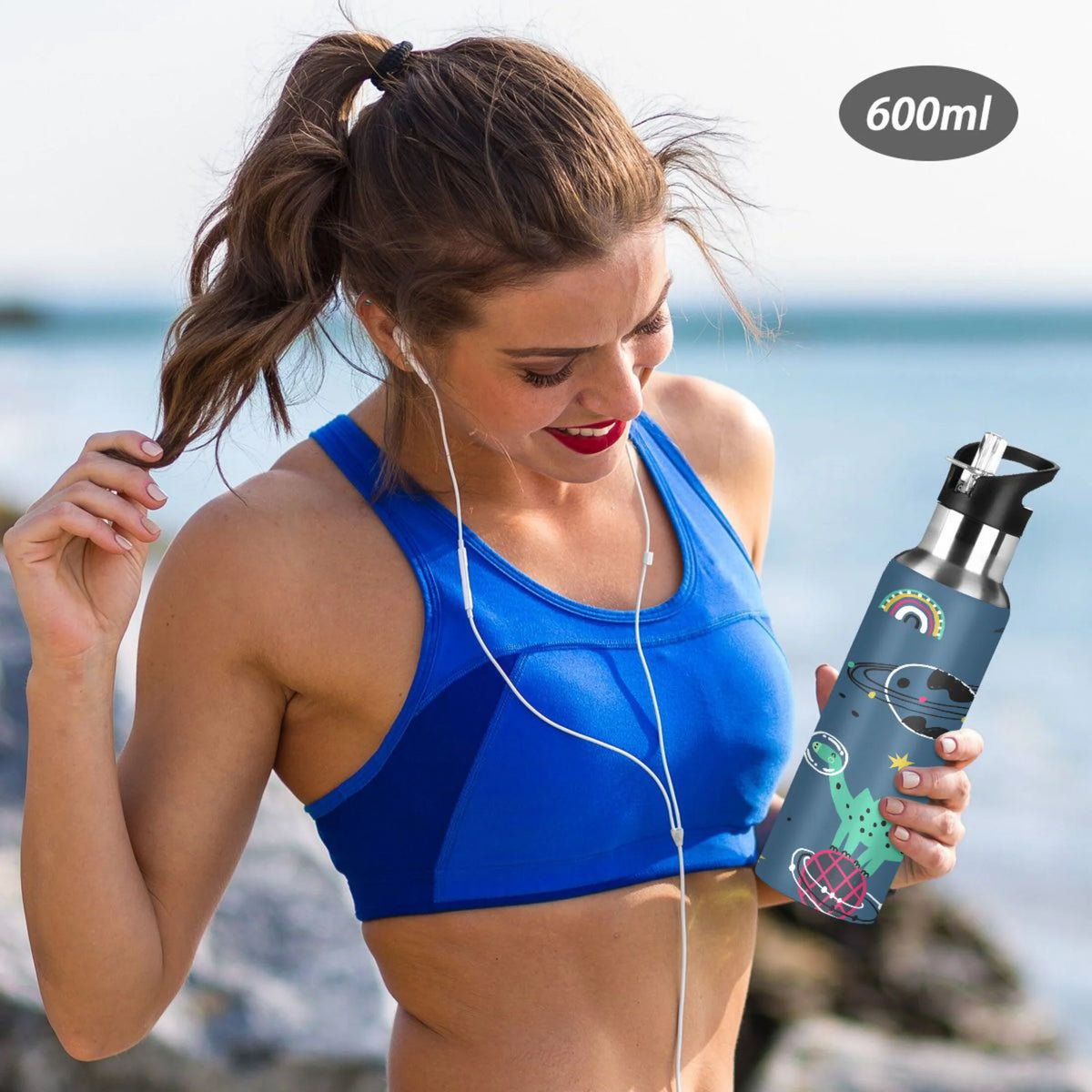 Stainless Steel Insulated Water Bottle with Straw Lid V191713