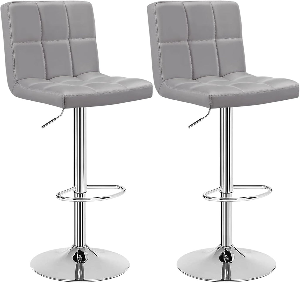 White Bar Stools Set of 2 with Arms Swivel Counter Height Adjustable Bar Stool with Back Z3722
