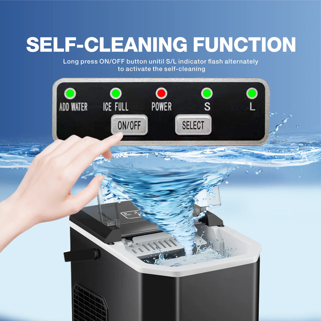 Countertop Ice Maker with Handle, 26Lbs/24H E284254