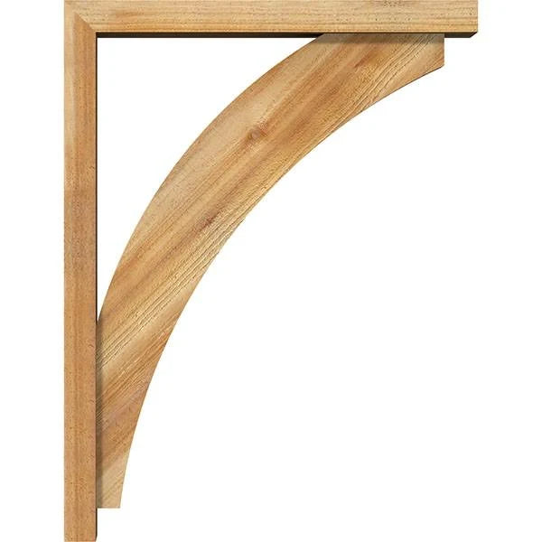 Rough Sawn Western Red Cedar Bracket with Offset Brace D748