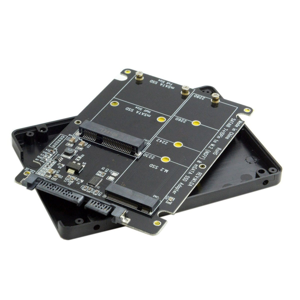 2 in 1 M.2 NGFF B-key & mSATA SSD to SATA 3.0 Adapter Enclosure M998
