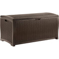 Mocha Wicker Resin Deck Box F843