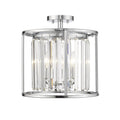 Chrome 3 Light Semi Flush Mount J469