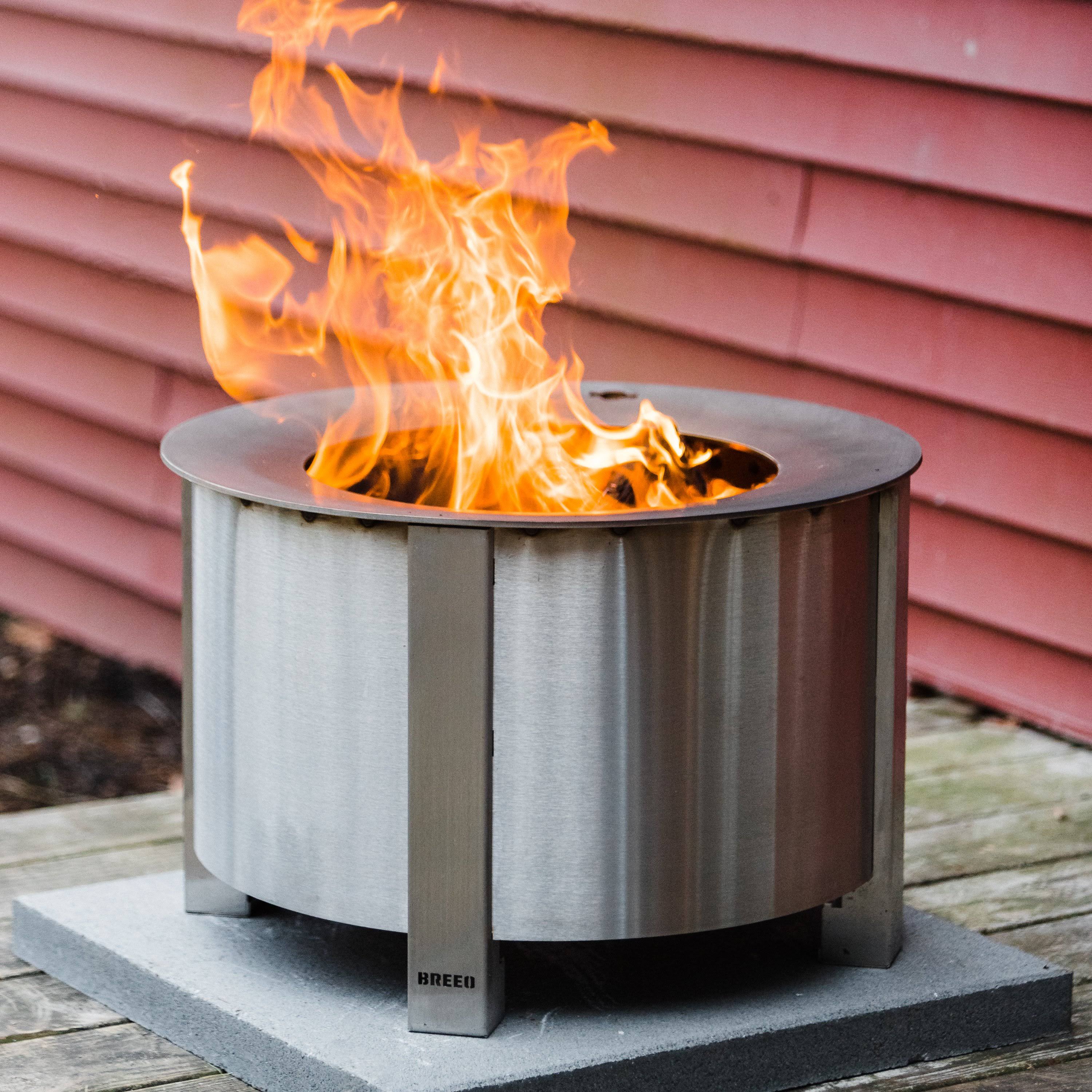 Stainless Steel Smokeless Fire Pit with SearPlate Rim Y465