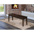 Capri Bench with Wood Seat in Cappuccino E899