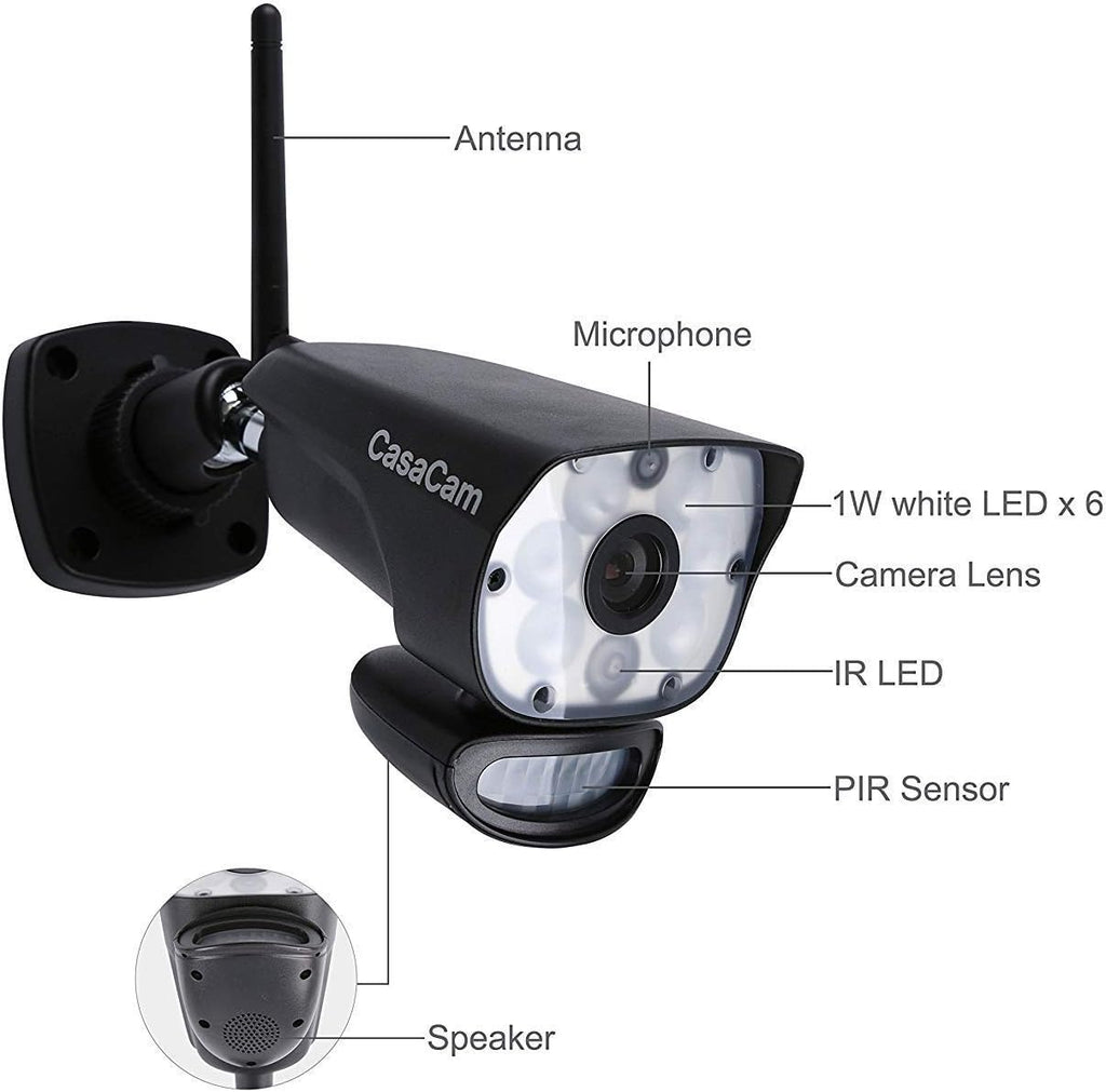 Wireless Security Camera System with 7 Touchscreen and HD Spotlight Cameras H757173