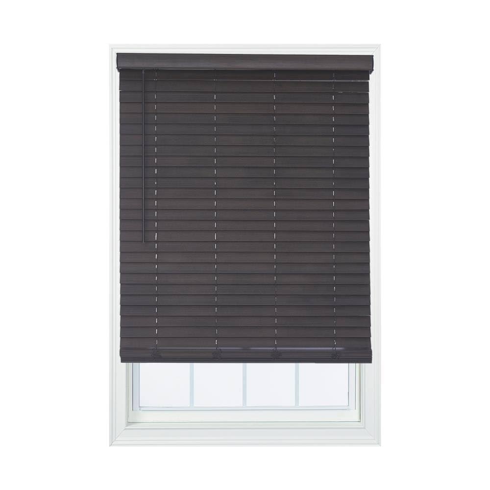 Walnut Faux Wood Cordless Horizontal Blinds F96208