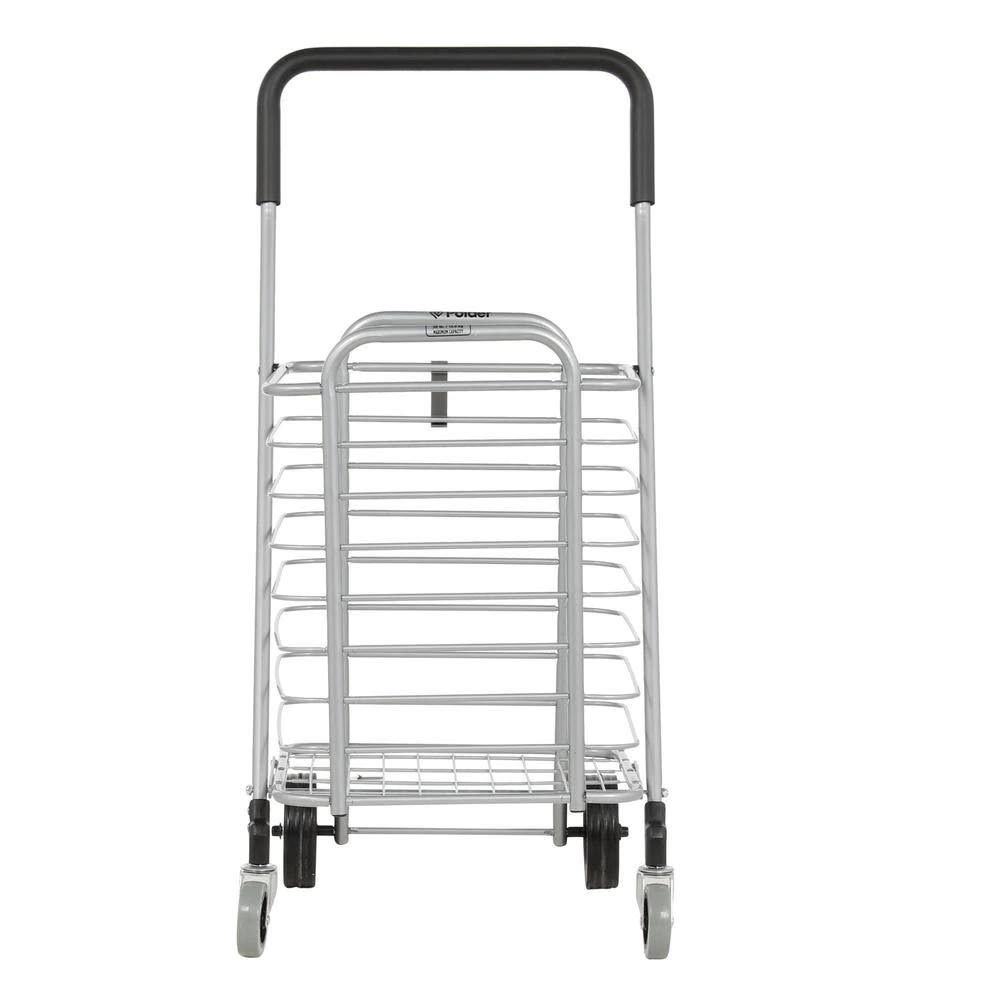 Grey Aluminum Shopping Cart B7575