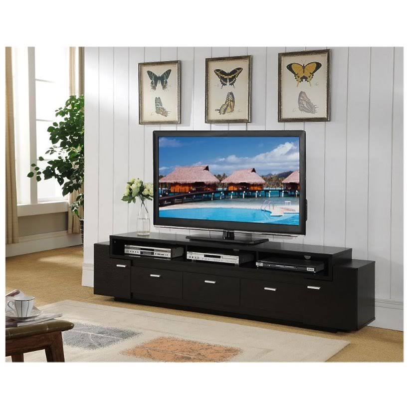 84-Inch Wood TV Stand in Cappuccino O511735