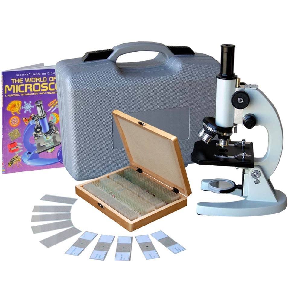 40X-1000X Metal Frame Student Microscope with ABS Case J786