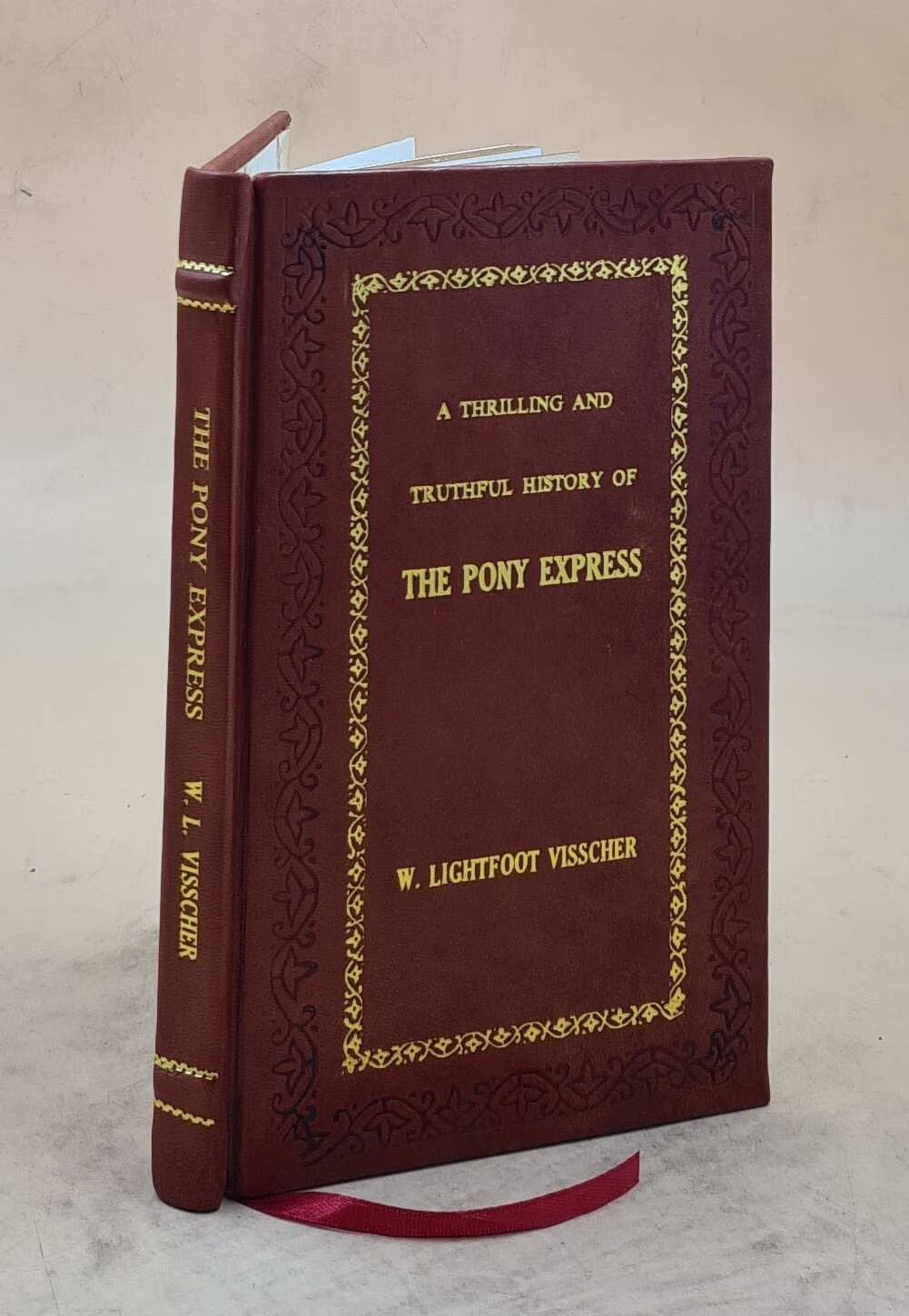 Premium Leather Bound History of the Pony Express I3238