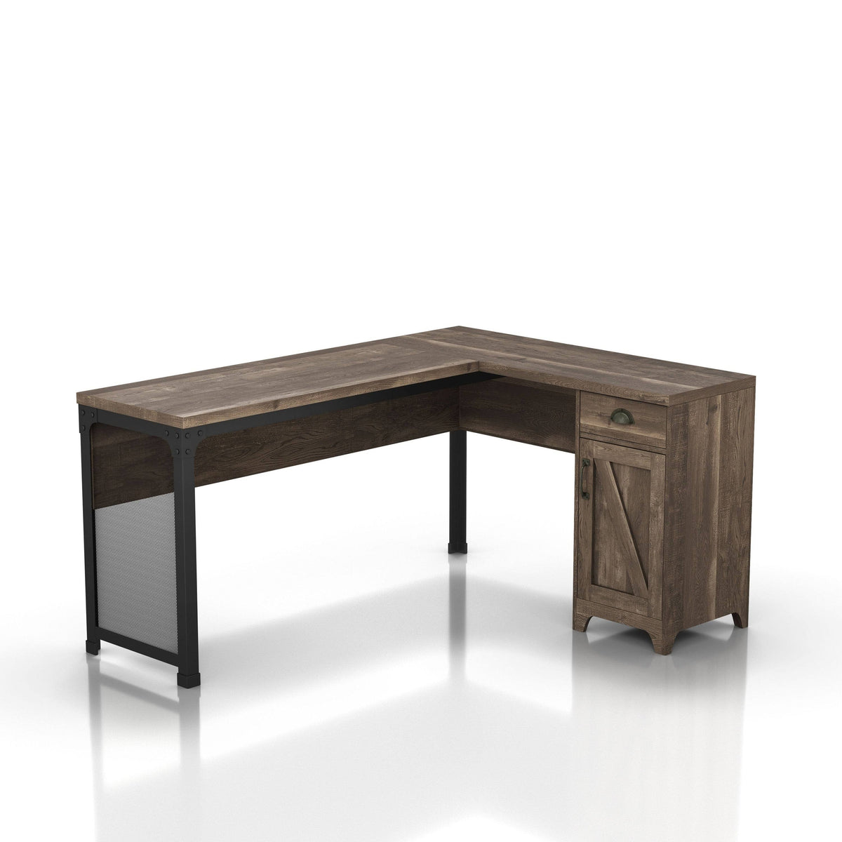 Reclaimed Oak L-Shape Desk A933