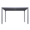 13 x 10 ft. Outdoor Aluminum Louvered Pergola Waterproof Gazebo with 2 Adjustable Rainproof Panels - Dark Gray I367