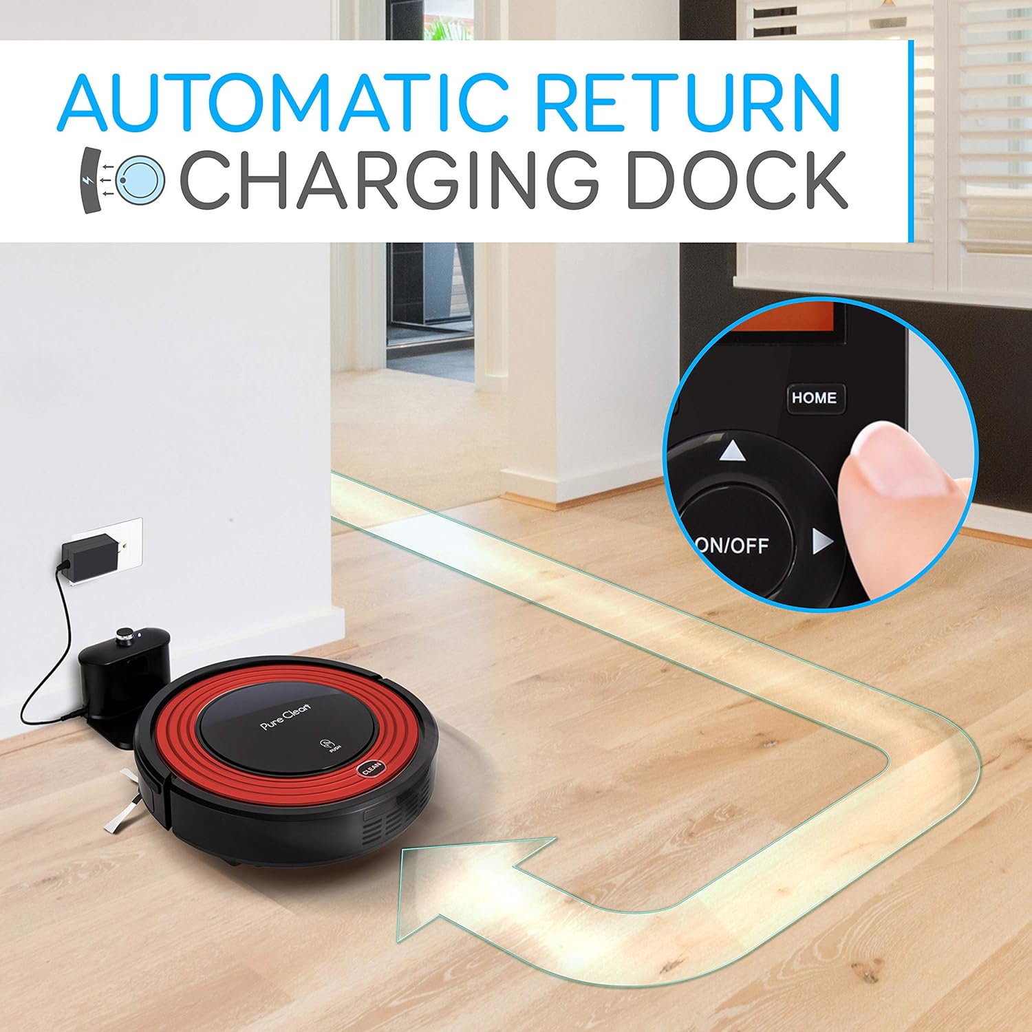 1500pa Suction Robot Vacuum Cleaner with Charging Dock O613