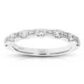 1/2 CTTW Lab Grown Diamond Wedding Band .925 Sterling Silver Prong Size 7 X971