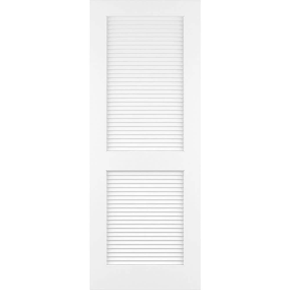 Primed Louvered Solid Manufactured Wood Door G8336