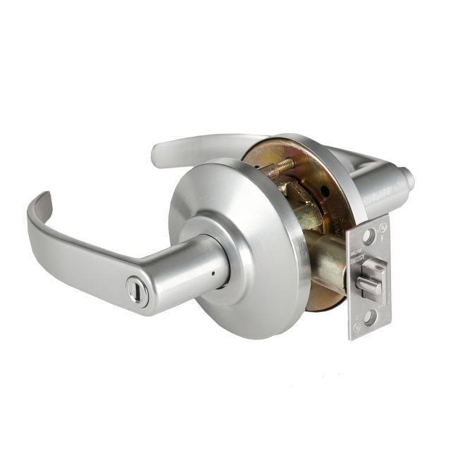 Satin Chrome Privacy Door Lever Set G920