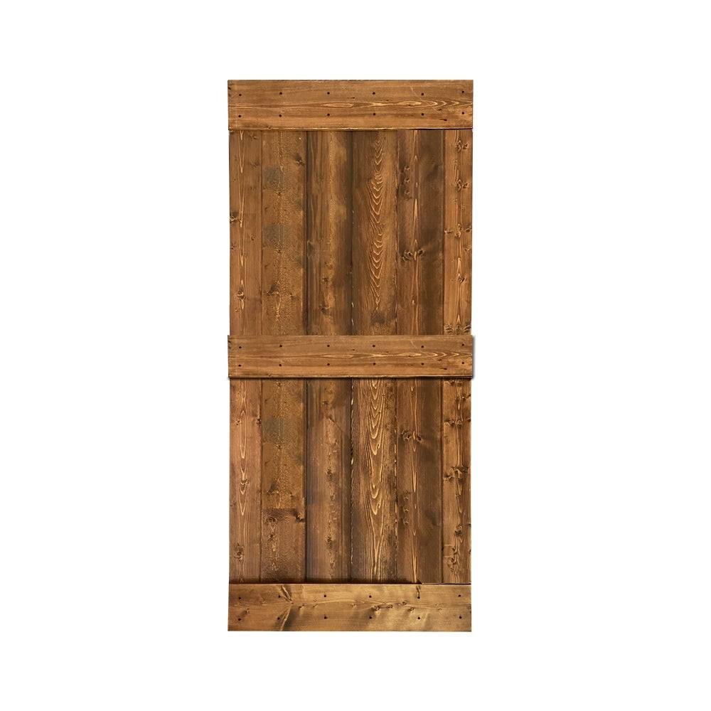 Charcoal Black Solid Wood Interior Sliding Barn Door 38 x 84 D367