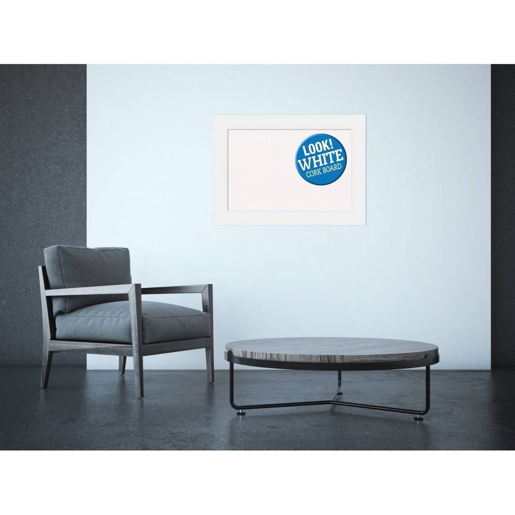 Framed Cork Board White E60458