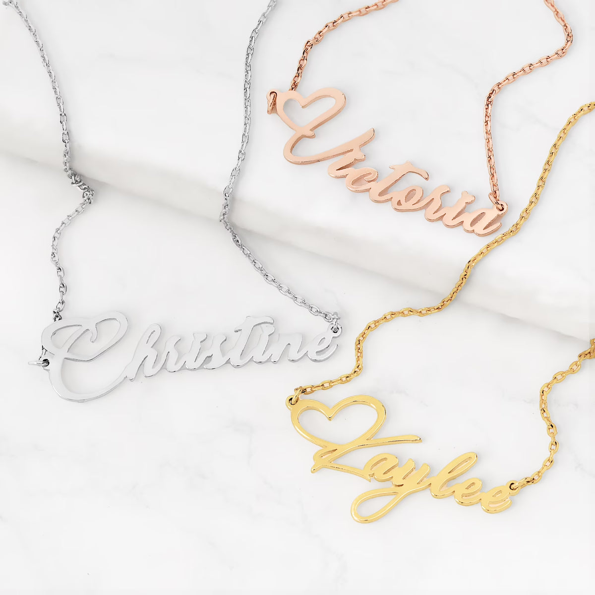 Sterling Silver Handwritten Script Name Necklace P794383