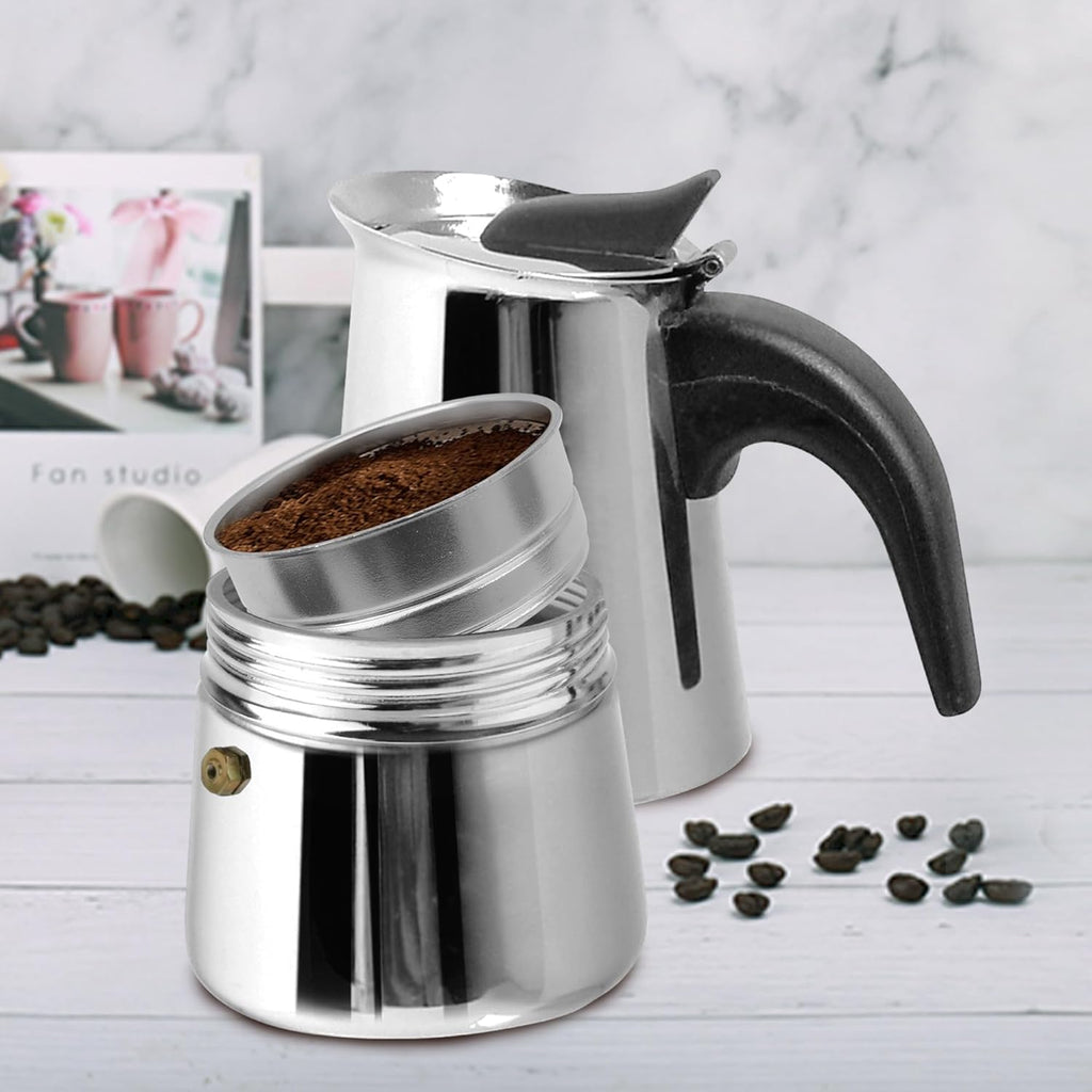 6-Cup Stovetop Espresso Maker with Black Handle A857866